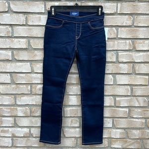 Old Navy Girls G WOW Pull On Jeans Sz L (10-12) Dark Wash Adjustable